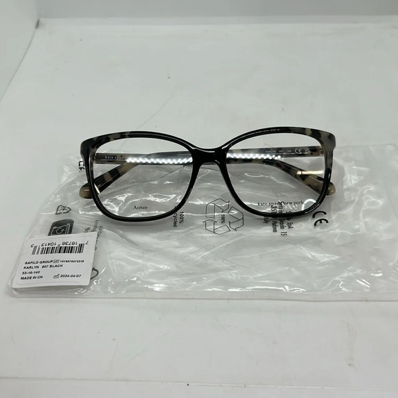 Kate Spade Karlyn Eyeglasses Frames RXABLE  Black with Design. NWT - Picture 12 of 12